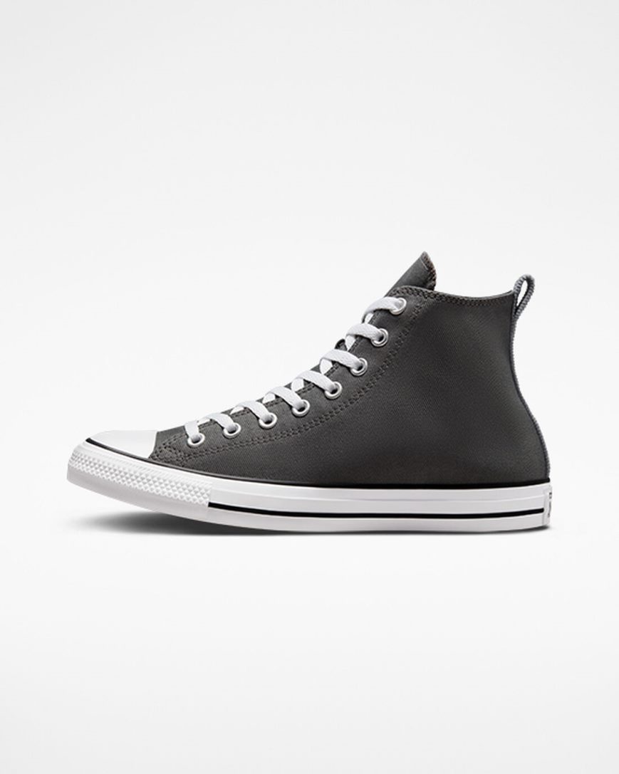 Pánské Boty Vysoké Converse Chuck Taylor All Star Woven Twill Šedé Černé | CZ GPYI24